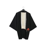 Back to Green-日本帶回羽織 綻放花朵 /vintage kimono
