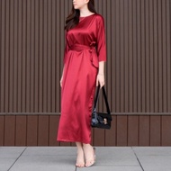 Samara DRESS - WOMEN'S SATIN DRESS CASUAL KOREAN STYLE DRESS DRS C017 By D 4 you