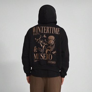 Oversized Boxy Long Sleeve Hooded Sweater Jumper Graphic "WINTERTIME" Print Hoodie Autumn Winter Ess