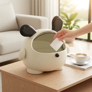 Adorable Mini Cartoon Tabletop Trash Bin – Charming Home Waste Solution for Living Room & Bedroom To