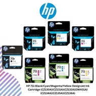 HP 711 Black/Cyan/Magenta/Yellow DesignJet Ink Cartridge (CZ130A)(CZ131A)(CZ132A)(3WX01A)(CZ134A)(CZ