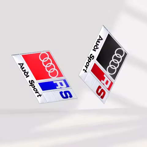 For Audi Sline A1 A2 C3 A4 8V 8L S7 R8 RS4 RS C6 S1 S2 B3 S4 B5 TT R 1PCS 3D Aluminum Car Body Rear 