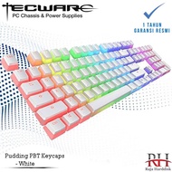 Tecware Pudding PBT Keycaps Double-Shot - White