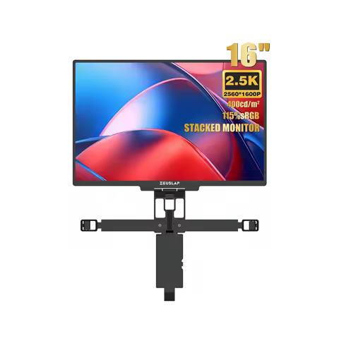 ZEUSLAP 2.5K QHD Portable Float Stacked Monitor with Kickstand Business Travel Screen For Laptops Ph