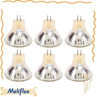 MELIFLUO 6PCS MR11 LED Bulb, Glass 12V GU4 LED Bulb, Durable 3W LED Light Bulb Track Lighting