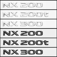 Car Trunk ABS Chrome Gloss Black Letters Logos Badge Emblem Decals Styling Sticker For Lexus NX NX20