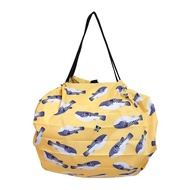 [Shupatto] Itoya Compact Bag M (Yellow, Navy)