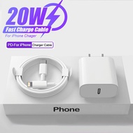 20W Fast Charger For iPhone 13 mini 12 11 pro  14 Pro Max Plus X XR XS USB Type C Fast Charging Charger Cable Accessories