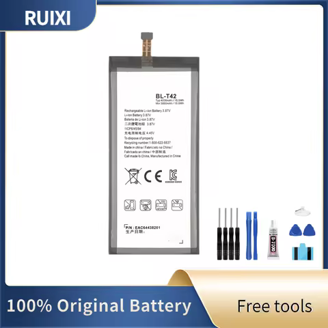 RUIXI Battery BL-T42 4000mAh Phone Battery For LG V50 ThinQ 5G V50S ThinQ 5G G8X ThinQ Replacement B