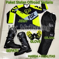 perlengkapan trail pengendara  motor cross sepatu cross trail bots termurah fullset baju trail sepat