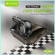 BAVIN PC2022 / PC2023 2in1 Car Charger 30W Fast Charging Retractable 80cm Cable Wire for Type-C/iPh