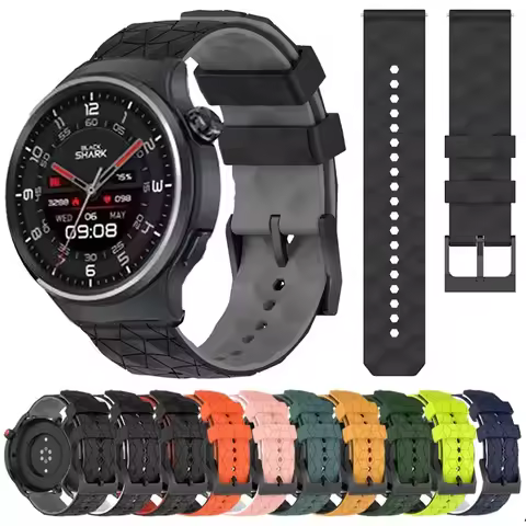 22mm Football Pattern Silicone Strap For Black Shark S1 Pro Bracelet Correa For Black Shark A3/Black