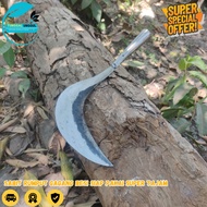 Sabit Rumput Full Baja Super Panen Padi Gagang Besi - Arit Pengaritan Baja Putih Sepuhan Kualitas Ta