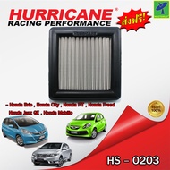 Mastersat กรองอากาศ กรองอากาศรถยนต์ HURRICANE HS-0203 กรองสแตนเลส สำหรับ Honda Brio  Honda City  Hon