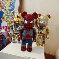 Correct Version Of Joint Electroplating Mirror Steel Man Violent Bear BEARBRICK400 %Trendy Decorations