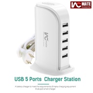 5-Port USB Wall Charger, 5V4A Porous USB Travel Smart Digital Display Charger-Multi Port USB Charger