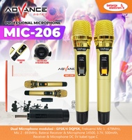 ADVANCE MIC-206 Microphone Double Wireless+Receiver MIC206