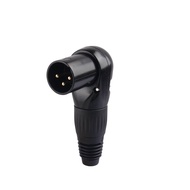 XLR Connector 3pin XLR Microphone MIC Male Plug Female Jack Adapter 90 Degree Wire Connector for Spe