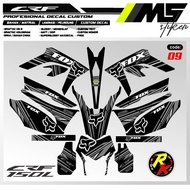 Decal Sticker Striping Variasi Fullbody CRF 150 L FOX (BISA TAMBAH NOMOR & NAMA)| Crf Supermoto | Tr