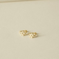 Plenty Uri Flower Tiny Huggies 925 Sterling Silver 18K Gold Vermeil - Gold