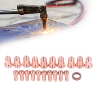 Zoomfashion Electrodes Set Brass Easy To Install Long Service Life 21Pcs Replacement 1.3mm Dia Nozzl