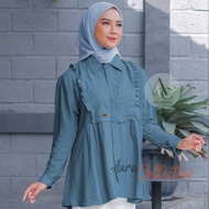 KEMEJA Aara Collection Muslim Shirt Top Aaliyah Mix Brookat long-sleeved blouse LinenPOLO Casual emb