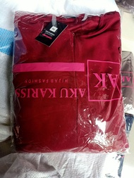 Nadifah Azeera Aku Karissa gamis ceruti set khimar terbaru lebaran series ceruty babydoll hijab syar