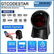 GTCODESTAR 8800G-B 2D Omnidirectional Barcode Scanner Desktop QR Barcode Scanner Reader for Cashier