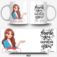 Mug Hari Guru Indonesia – Hadiah Kado Untuk Guru | Mug Custom Nama Guru & Murid | Terima Kasih Guru