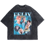 Patternmerch "felix stray kids korean boy" Oversize T-shirt | Washed tee | Vintage T-SHIRT