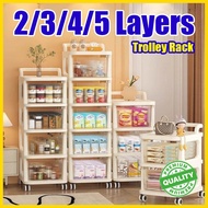 【High - Quality】2/3/4/5 Layers Trolley Storage Drawer Style Cabinet Laci Rack Serbaguna Bertingkat O