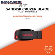 Sandisk Flash Drive Cruzer Blade USB  (8GB/16GB/32GB/64GB/128GB)