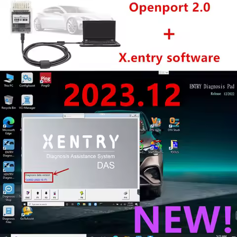 2023.12 Xentry Diagnostic Software with Tactrix Openport 2.0 ECU Chip Tuning Tool OBD2 OBD2 Scanner 