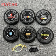 Car Styling Steering Wheel Horn Button MUGEN Nardi Ralliart TRD OMP MOMO with Black Carbon Look Edge with Screws and Wires