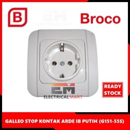 GroundStop Kontak Galleo IB WhiteBroco (G151-55S) 2P Inbow Embedded Socket G151 G15155S WholesaleOri