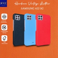[WAREHOUSE SALE] Case For Samsung A22 5G Hardcase SVL Vintage Leather Case SLIM Soft Microfiber Leat