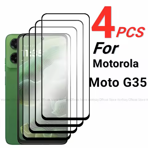 2/4PCS Tempered Glass For Motorola Moto G35 Screen Protector Motorola Moto G35 Glass Full Glue Phone