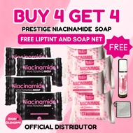 4 PRESTIGE NIACINAMIDE SOAP + 4 BMRS NIACINAMIDE SOAP