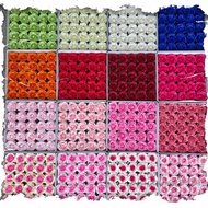 BOX OF 25 WAX FLOWERS WITH 7 HEARTS 01