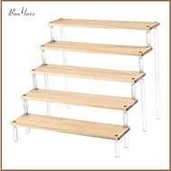 Clear Acrylic Display Riser Shelf Storage Dessert Display Organizer Risers Wood Shelf Display Shelve