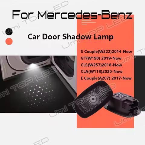 For Mercedes Benz New CLS W257 S Couple W222 W190 CLA W118 LED Car Door Welcome Shadow Light Laser P