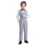 Boys Suits 2-Pieces Suit Set Toddler Tuxedos Dresswear Ring Bearer Outfit Wedding Vest Pants Formal 
