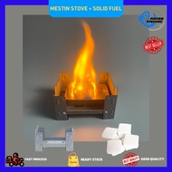 SET Mestin + Lilin Askar, Mestin Stove + Solid Fuel Untuk Aktiviti Camping & Fishing (Memasak)