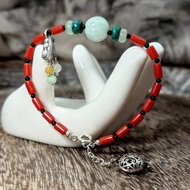 手鍊 紅珊瑚 翡翠 瓜珠 鳳凰石 水沫子 黑瑪瑙 豆莢 925銀飾 寶石