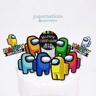 Among Us Cupcake Topper Among Us/ Topper Among Us Cake Topper