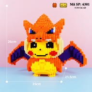 Mô hình Lắp ráp nhân vật Pokemon Pikachu 30cm BALODY dễ thương Lego 3D Đồ chơi lego ghép xếp hình qu