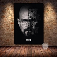 Breaking Bad Tv Series Motivational Quote Poster Bryan Cranston Poster actor Art Canvas Poster Print