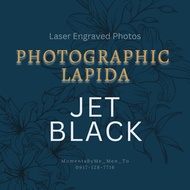 Laser Engraved Lapida/ Photographic Lapida/ Jet Black Granite