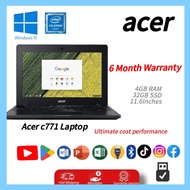 Super Value Second-hand Acer C771,Windows,4GB RAM, 32GB SSD, 256GB TF, 320GB HDD,11.6 HD IPS Display