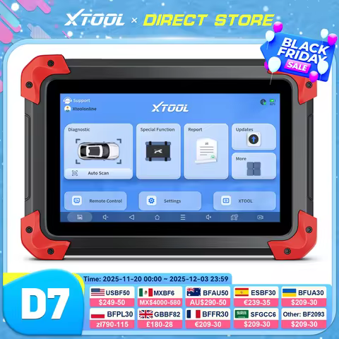 XTOOL D7 OBD2 Car Diagnostic Tools Bi-directional Automotive Scanner 3-Year Free Update Built-in CAN